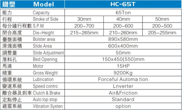 HC-65T 三圆导柱精密高速冲床